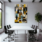 Abstract artwork colors shapes