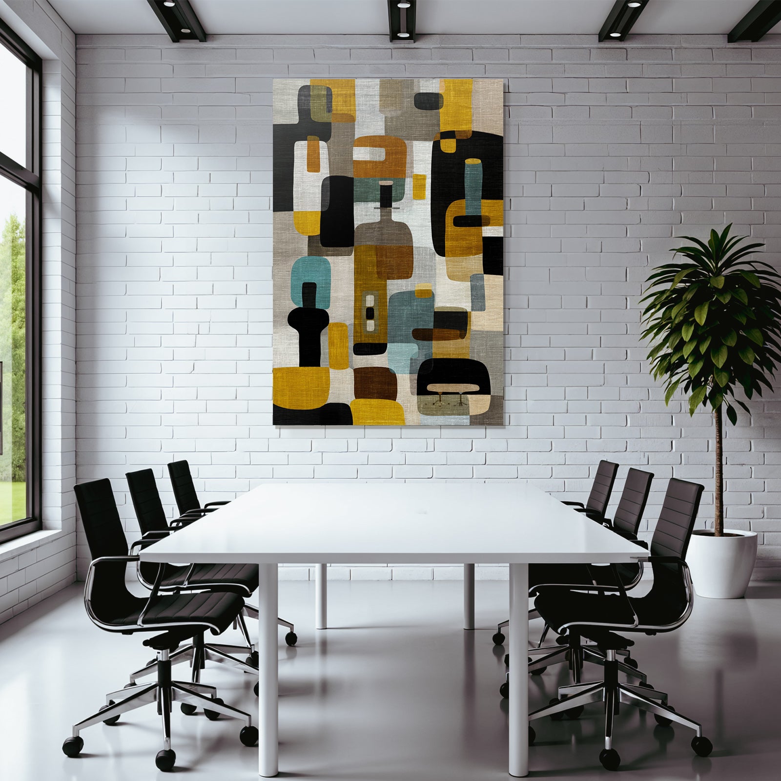 Abstract artwork colors shapes