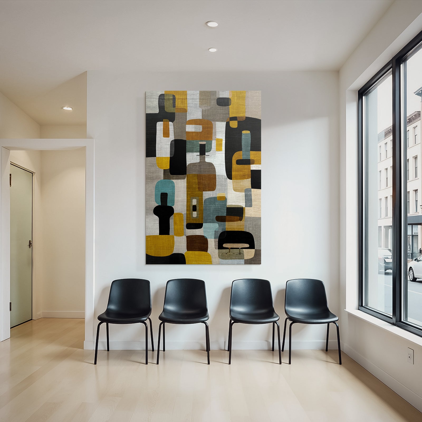 Abstract artwork colors shapes