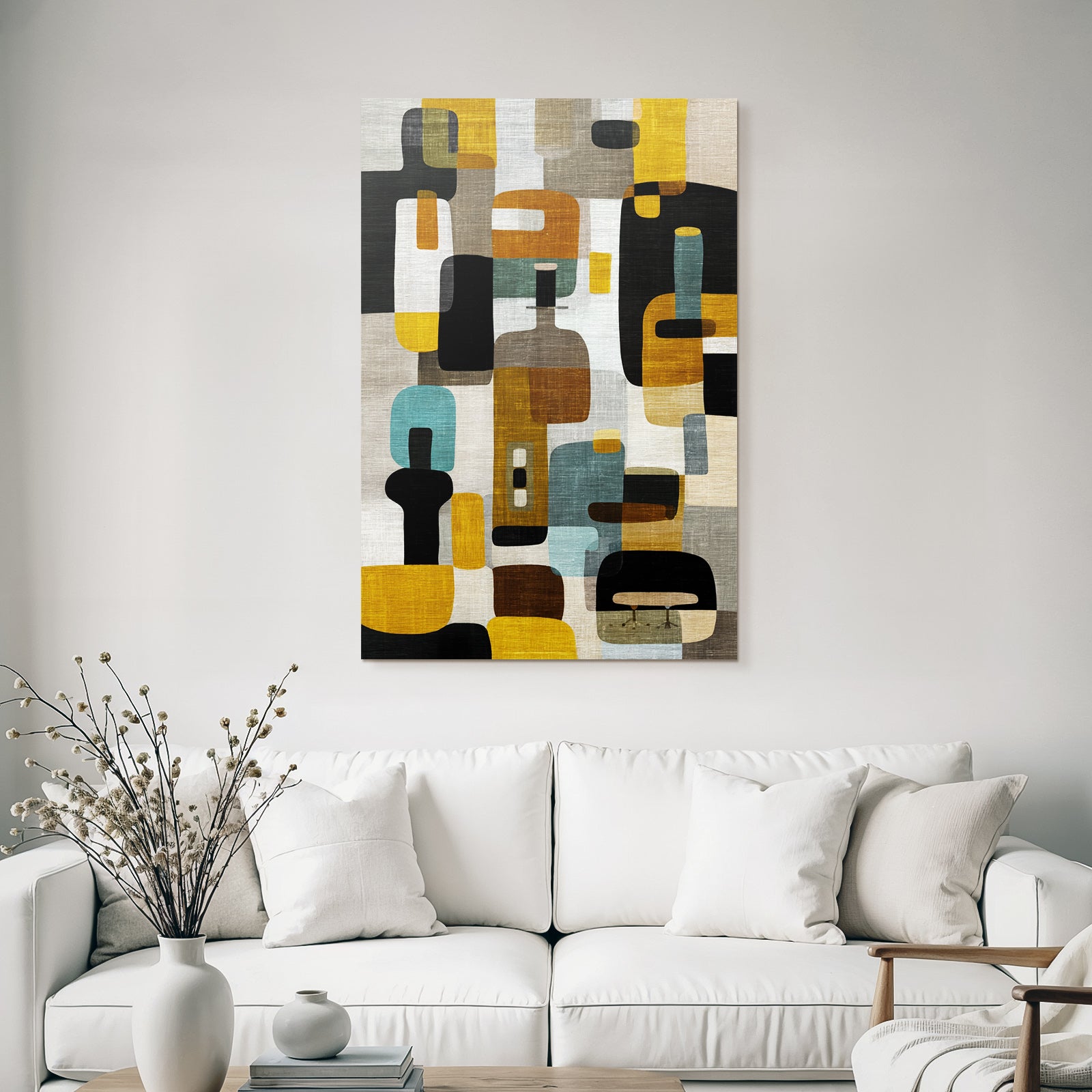 Abstract artwork colors shapes