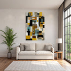 Abstract artwork colors shapes