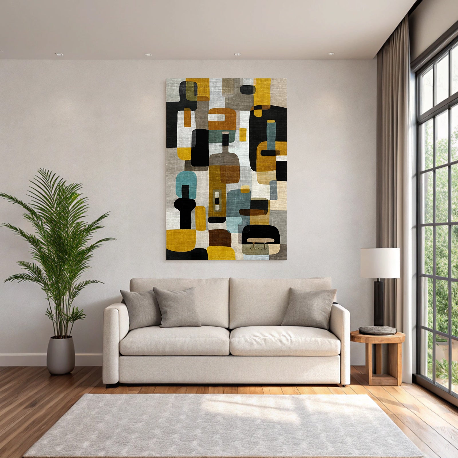 Abstract artwork colors shapes