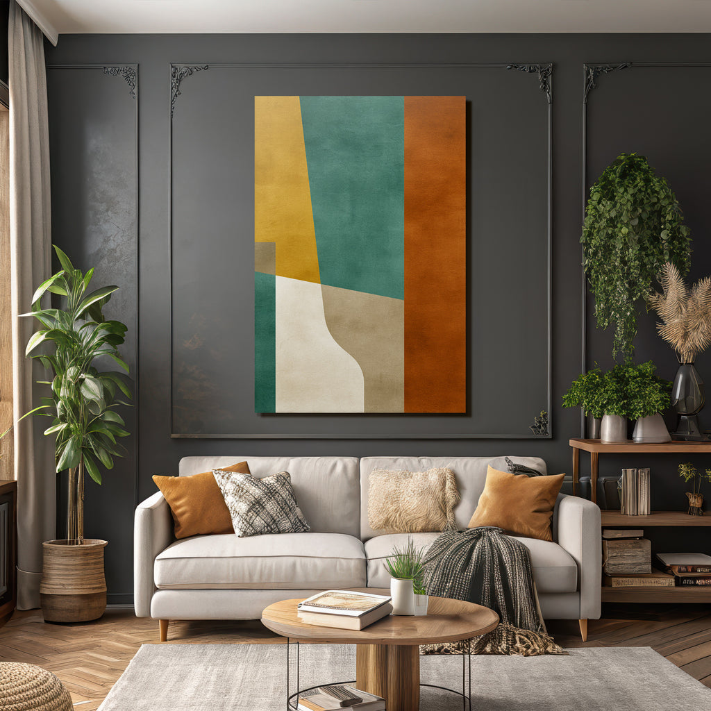Abstraktes Kunstwerk Mit Farben Formen Und Texturen