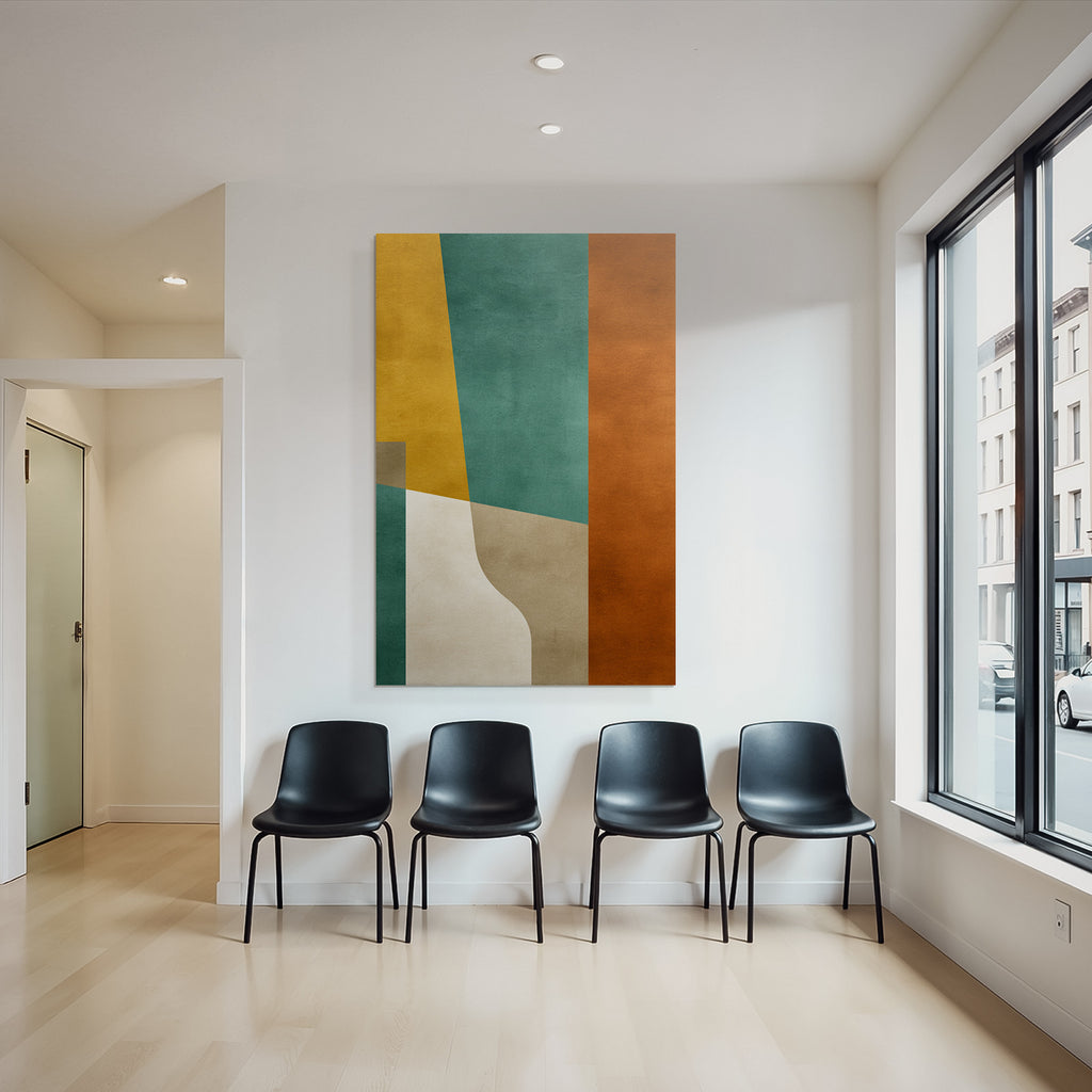 Abstraktes Kunstwerk Mit Farben Formen Und Texturen