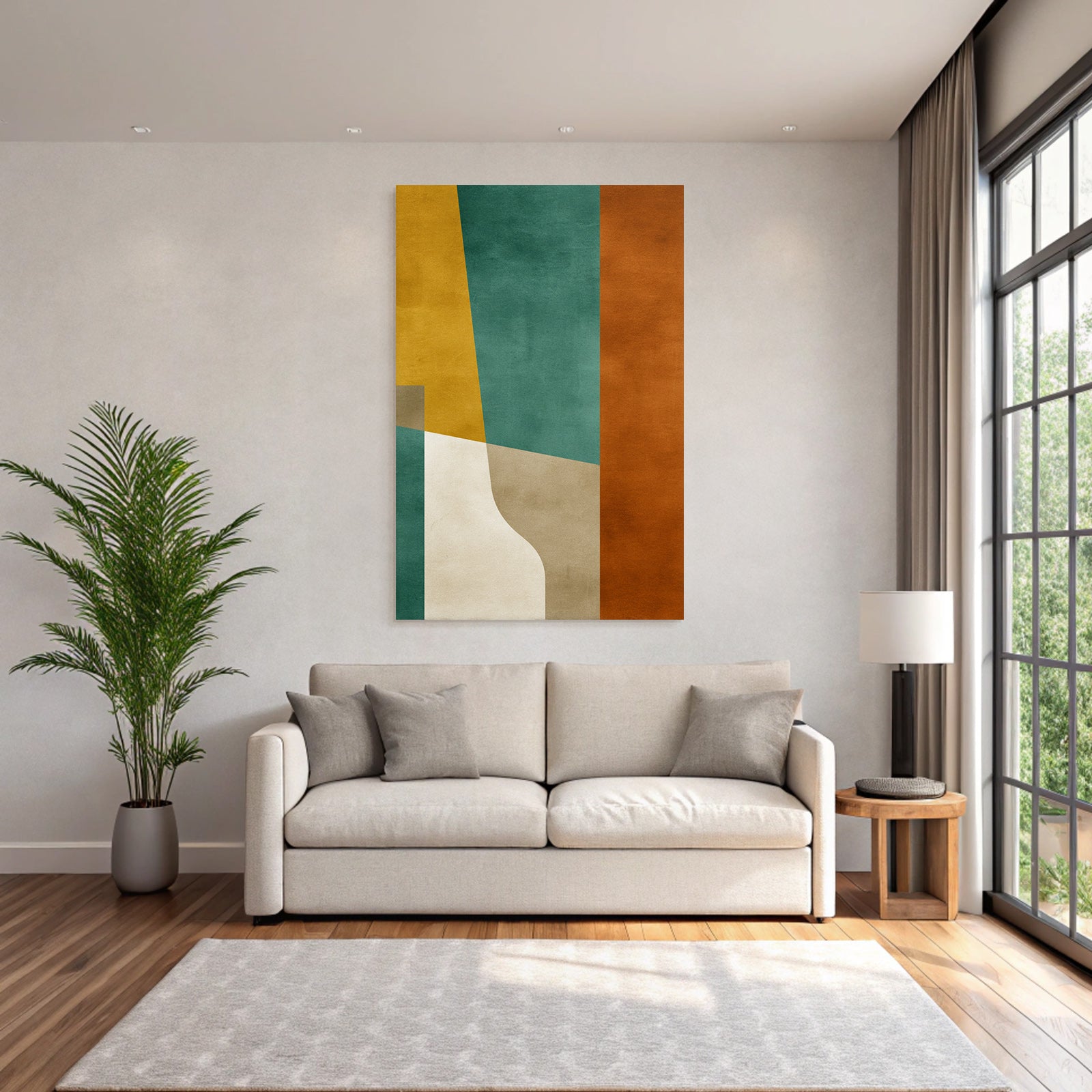Abstraktes Kunstwerk Mit Farben Formen Und Texturen