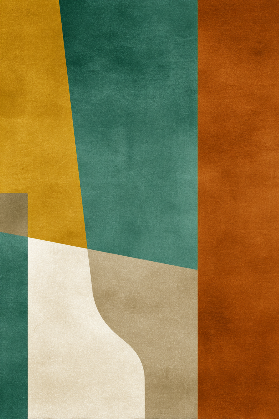 Abstraktes Kunstwerk Mit Farben Formen Und Texturen | Mid Century Modern | Einrichtungsstile