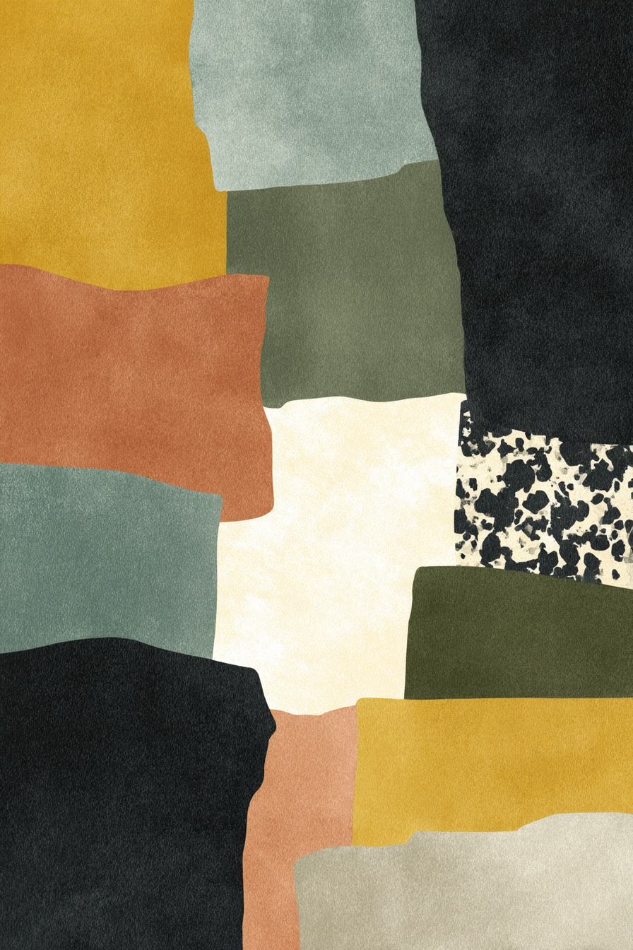 Abstraktes Kunstwerk Mit Formen Und Farben | Mid Century Modern | Einrichtungsstile