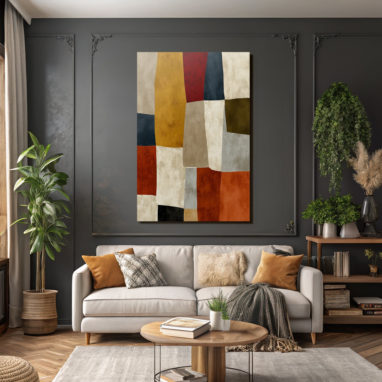 Abstract Pattern of Colored Shapes Jpg