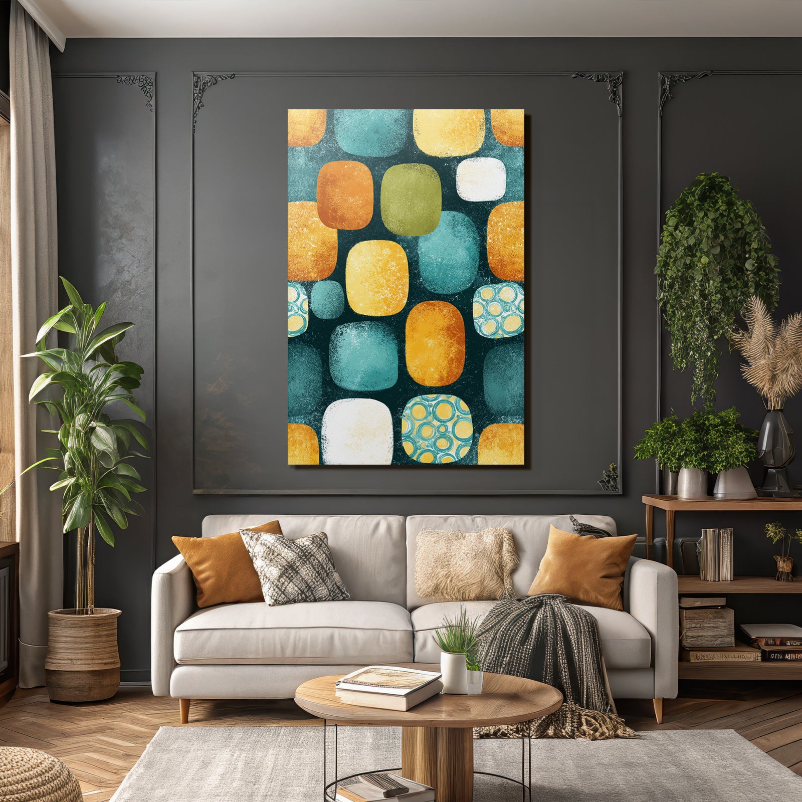 Abstract pattern color on dark background