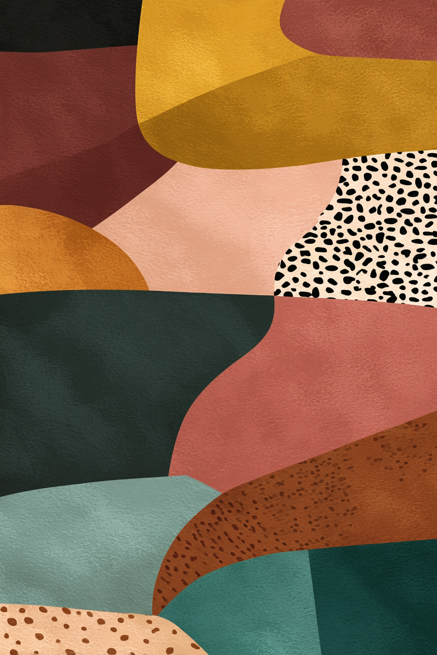 Bunte Formen Und Muster Grafikdesign | Mid Century Modern | Einrichtungsstile