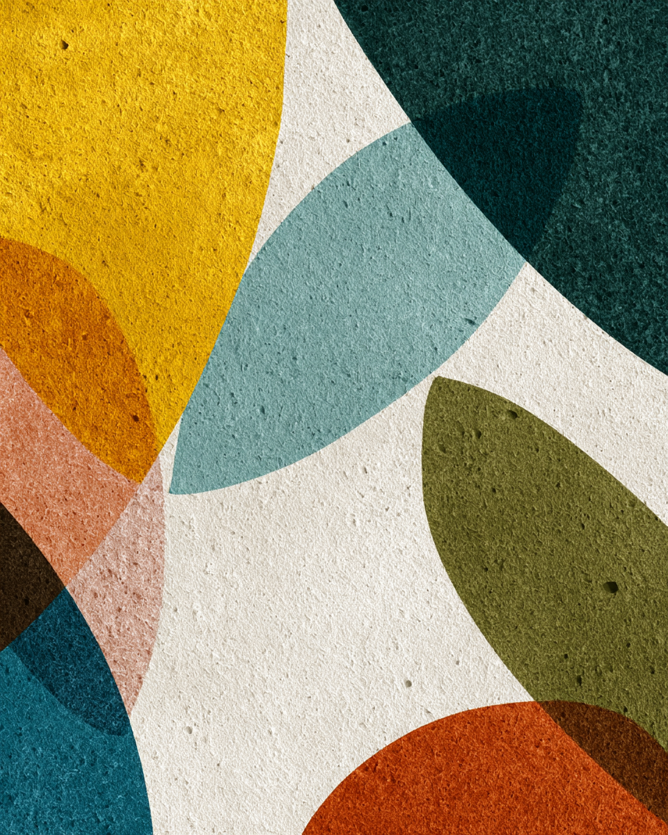 Bunte Formgestaltung Erdtonen Strukturierter Hintergrund | Mid Century Modern | Einrichtungsstile