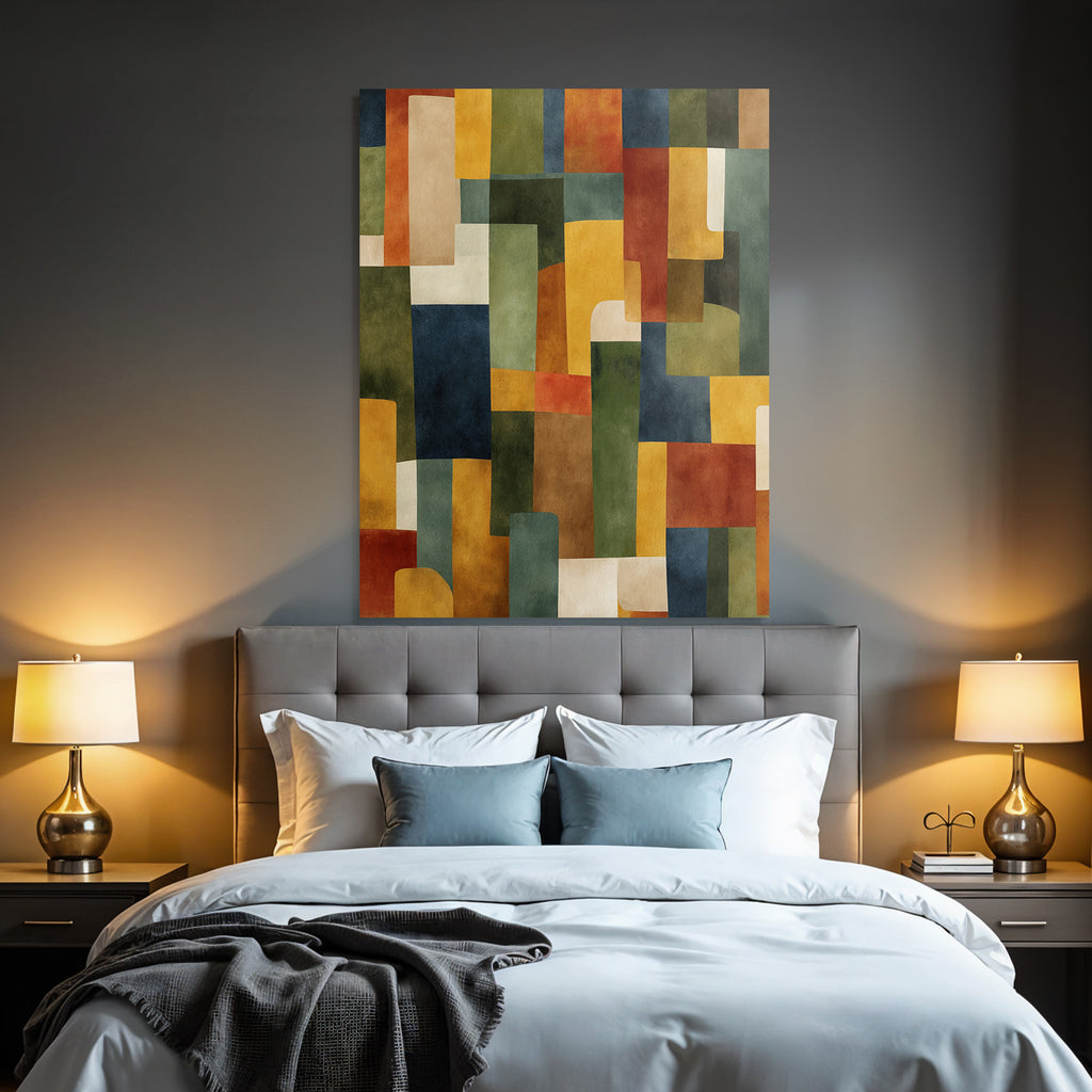 Bunte Geometrische Formen Texturierte Anordnung
