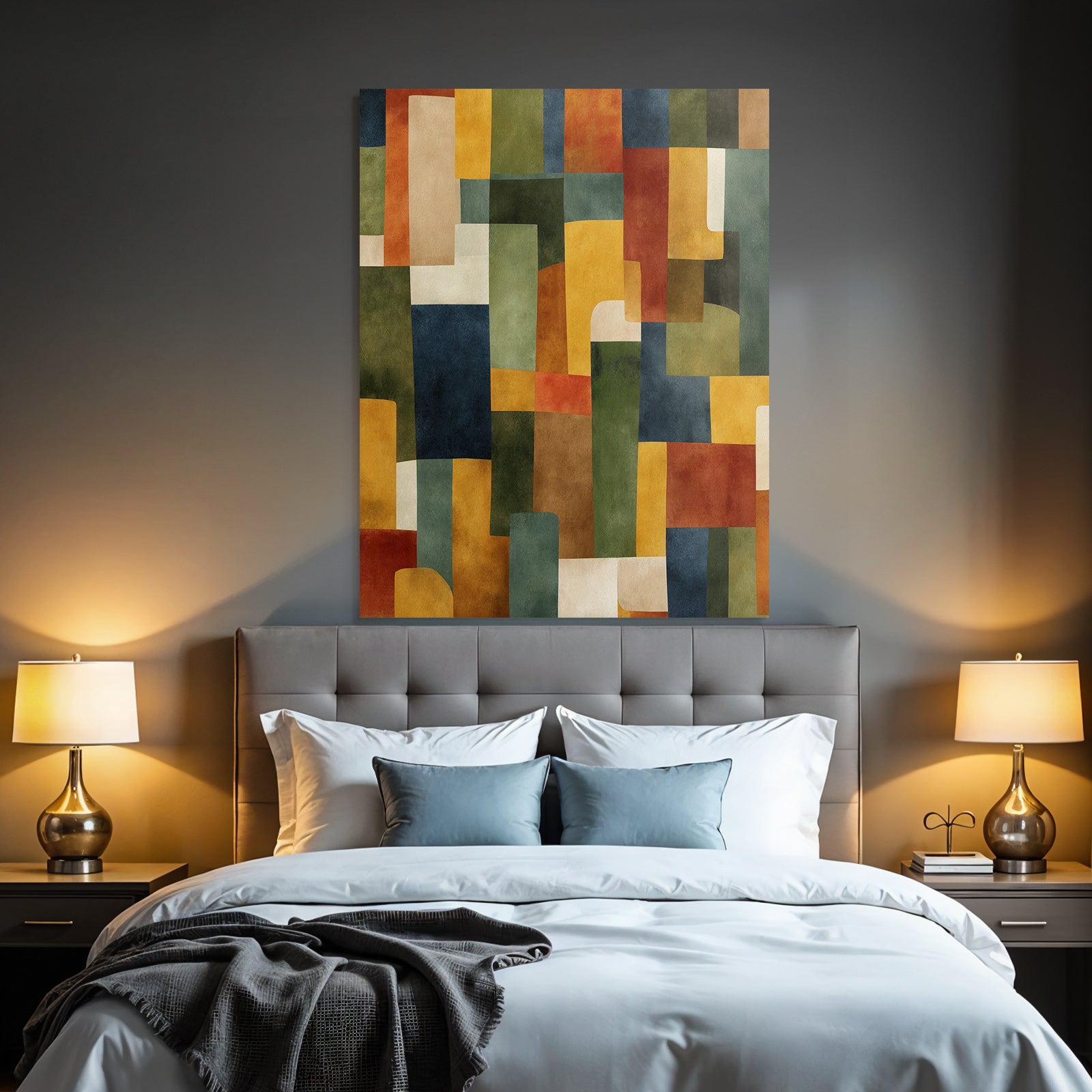 Bunte Geometrische Formen Texturierte Anordnung