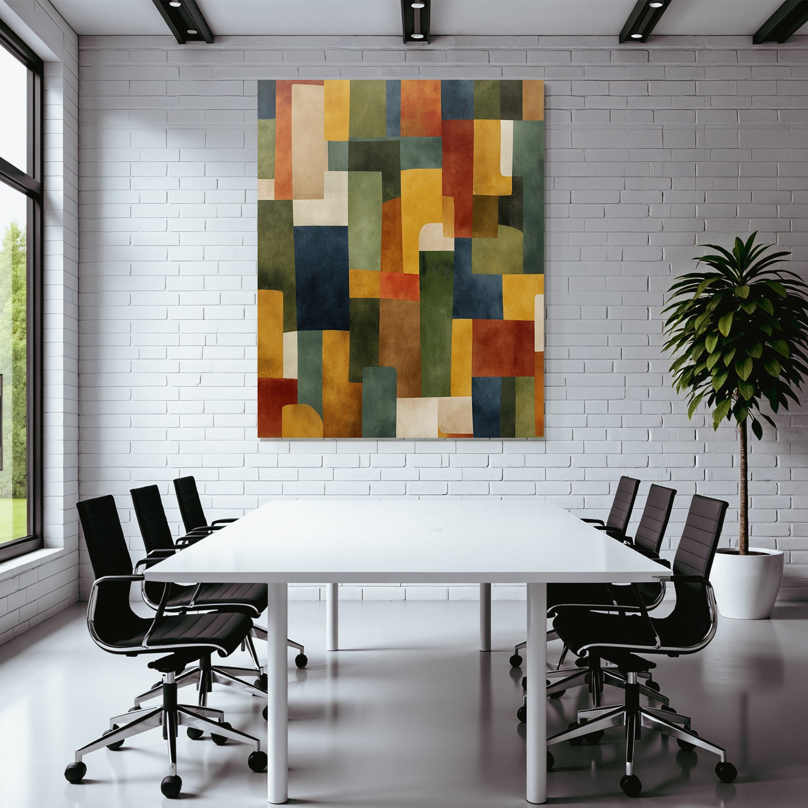 Bunte Geometrische Formen Texturierte Anordnung