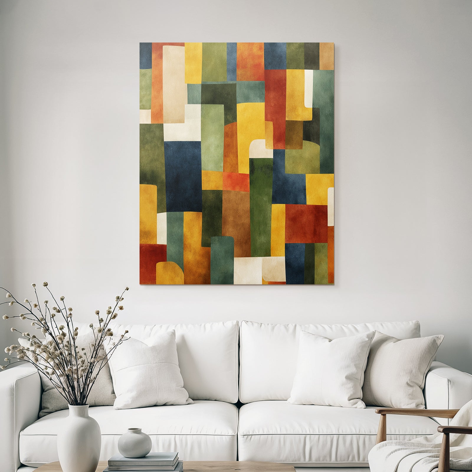 Bunte Geometrische Formen Texturierte Anordnung