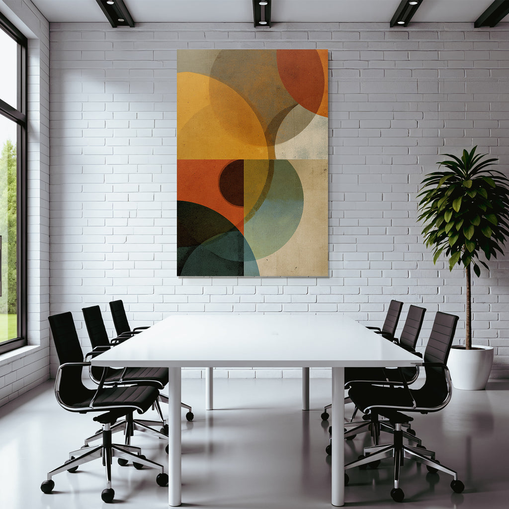 Bunte Kreise Abstrakte Kunst Mit Texturiertem Hintergrund