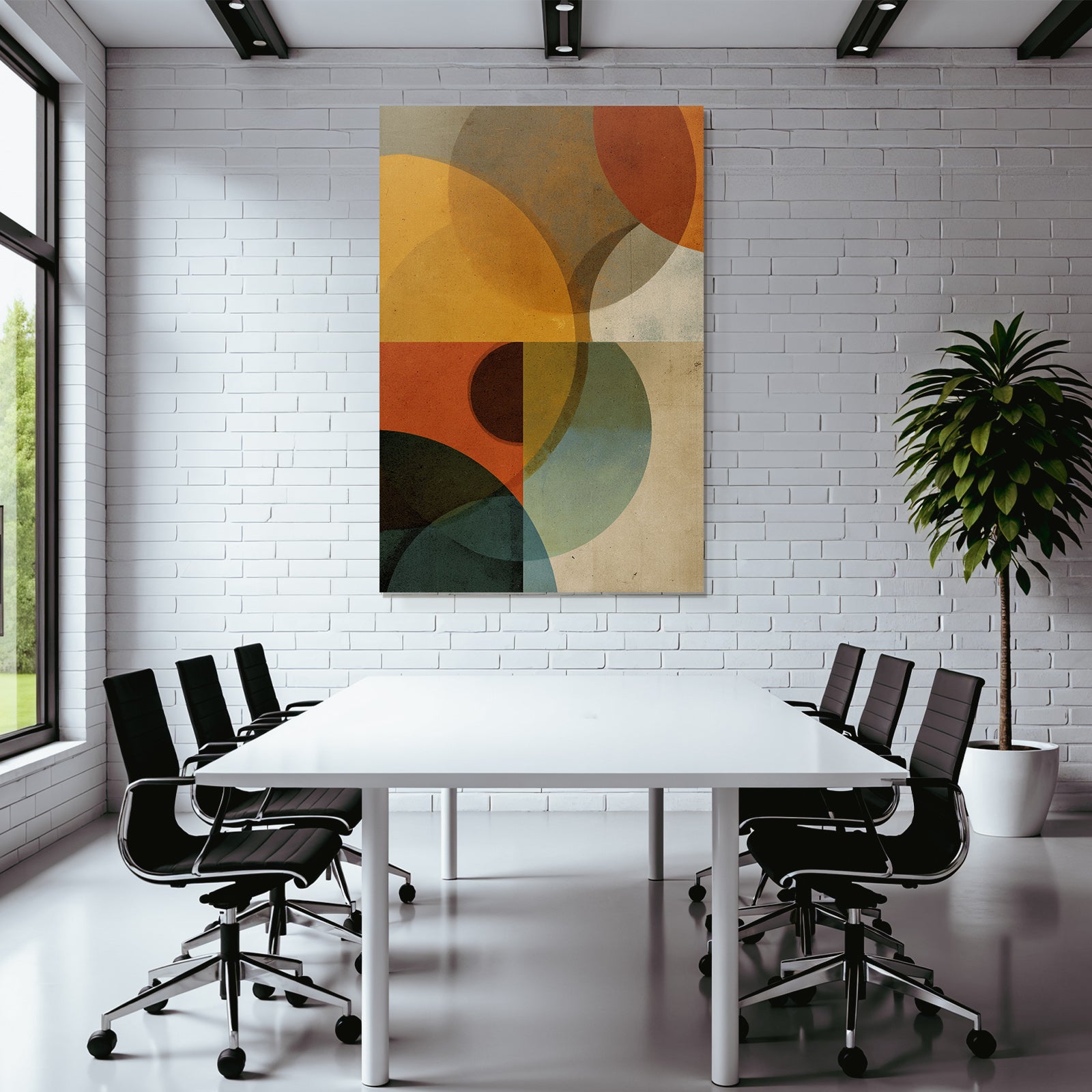 Bunte Kreise Abstrakte Kunst Mit Texturiertem Hintergrund