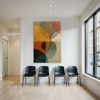 Bunte Kreise Abstrakte Kunst Mit Texturiertem Hintergrund