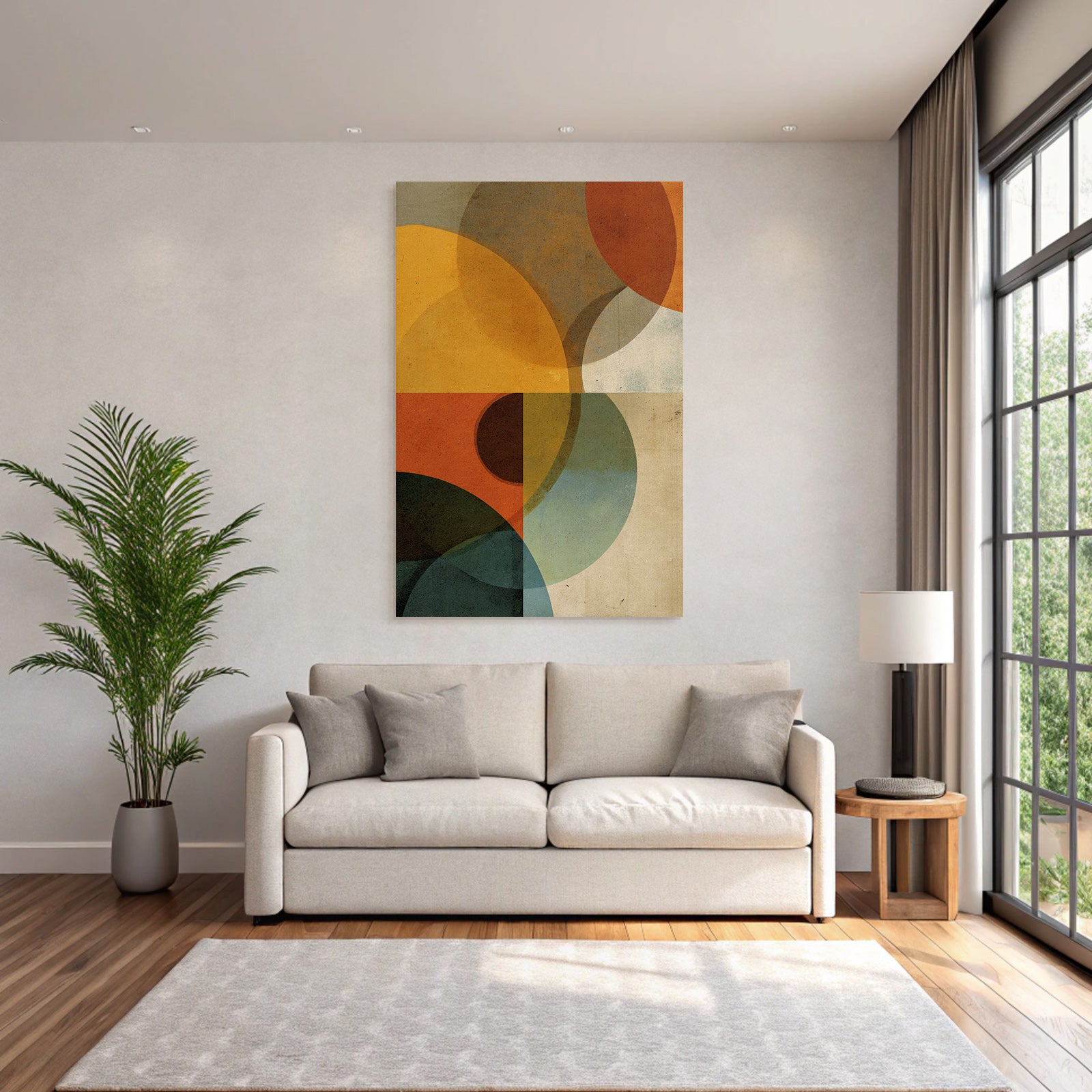 Bunte Kreise Abstrakte Kunst Mit Texturiertem Hintergrund