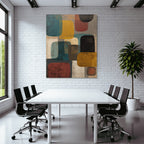 Buntes Geometrisches Kunstwerk Rechtecke Quadrate