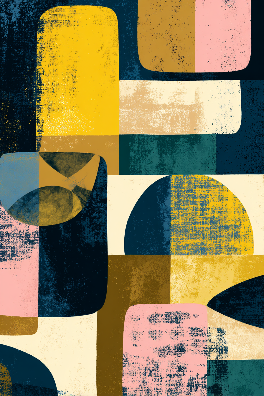Geometrische Abstraktion Geometrische Formen Farben | Mid Century Modern | Einrichtungsstile