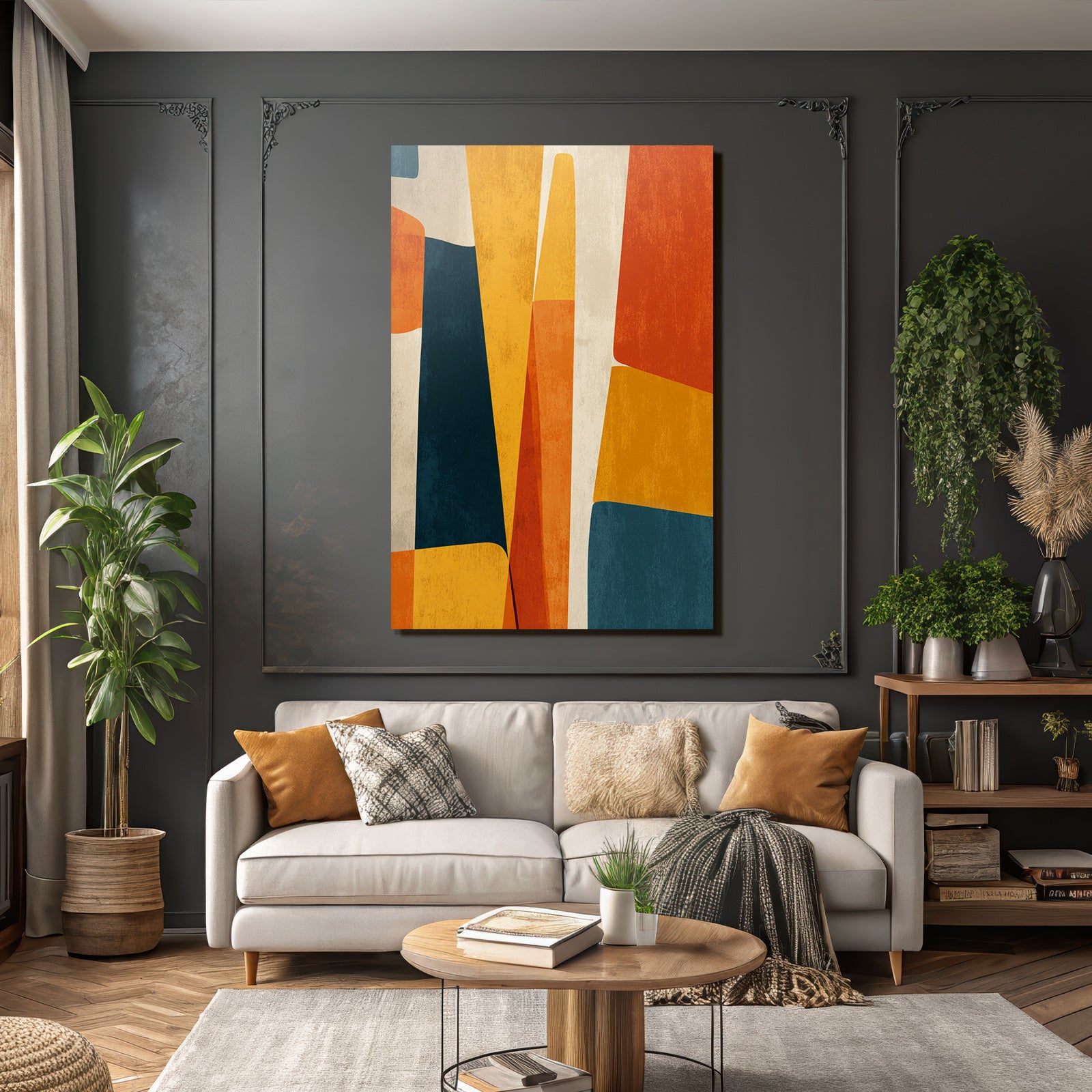 Geometrische Abstraktion Warme Farben