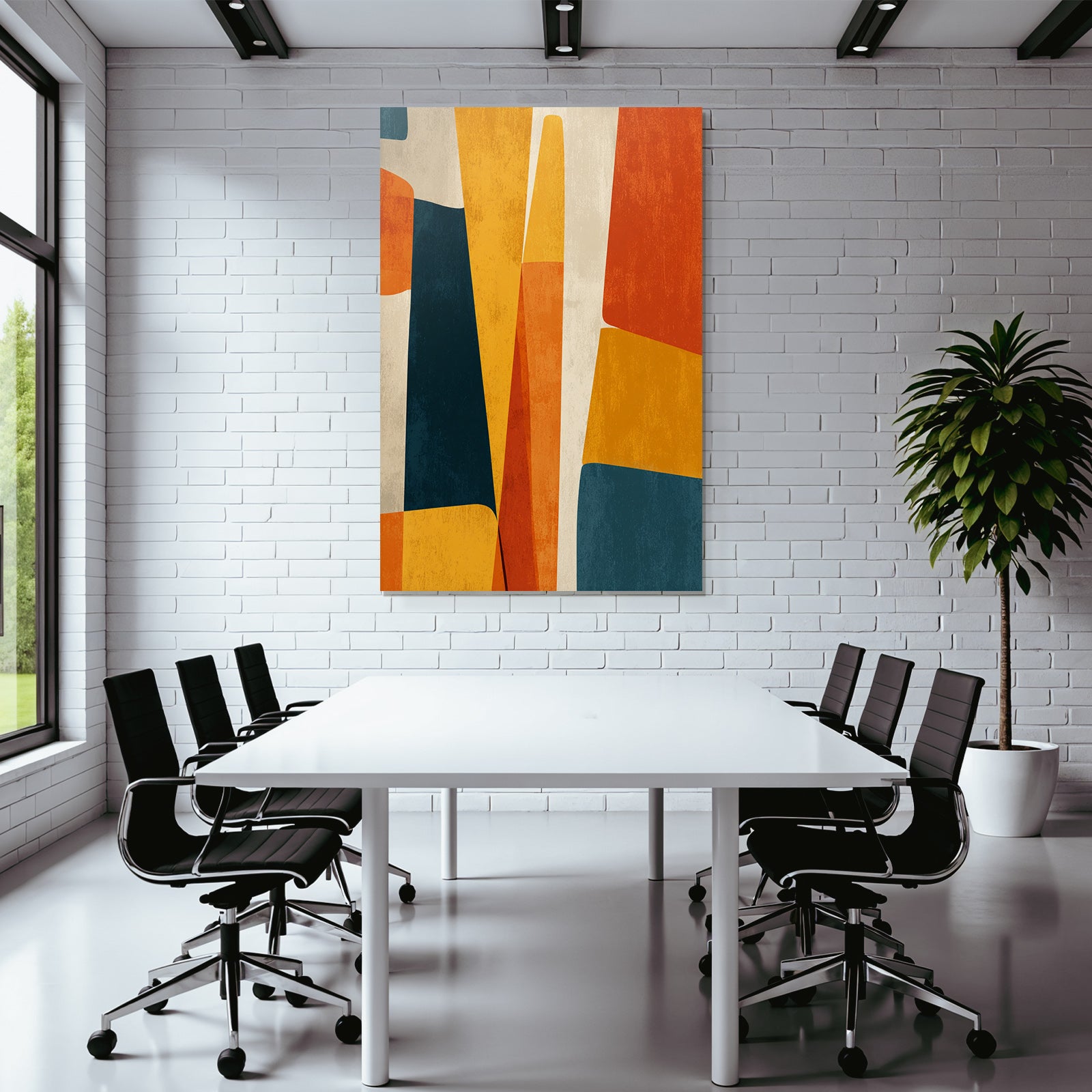 Geometrische Abstraktion Warme Farben