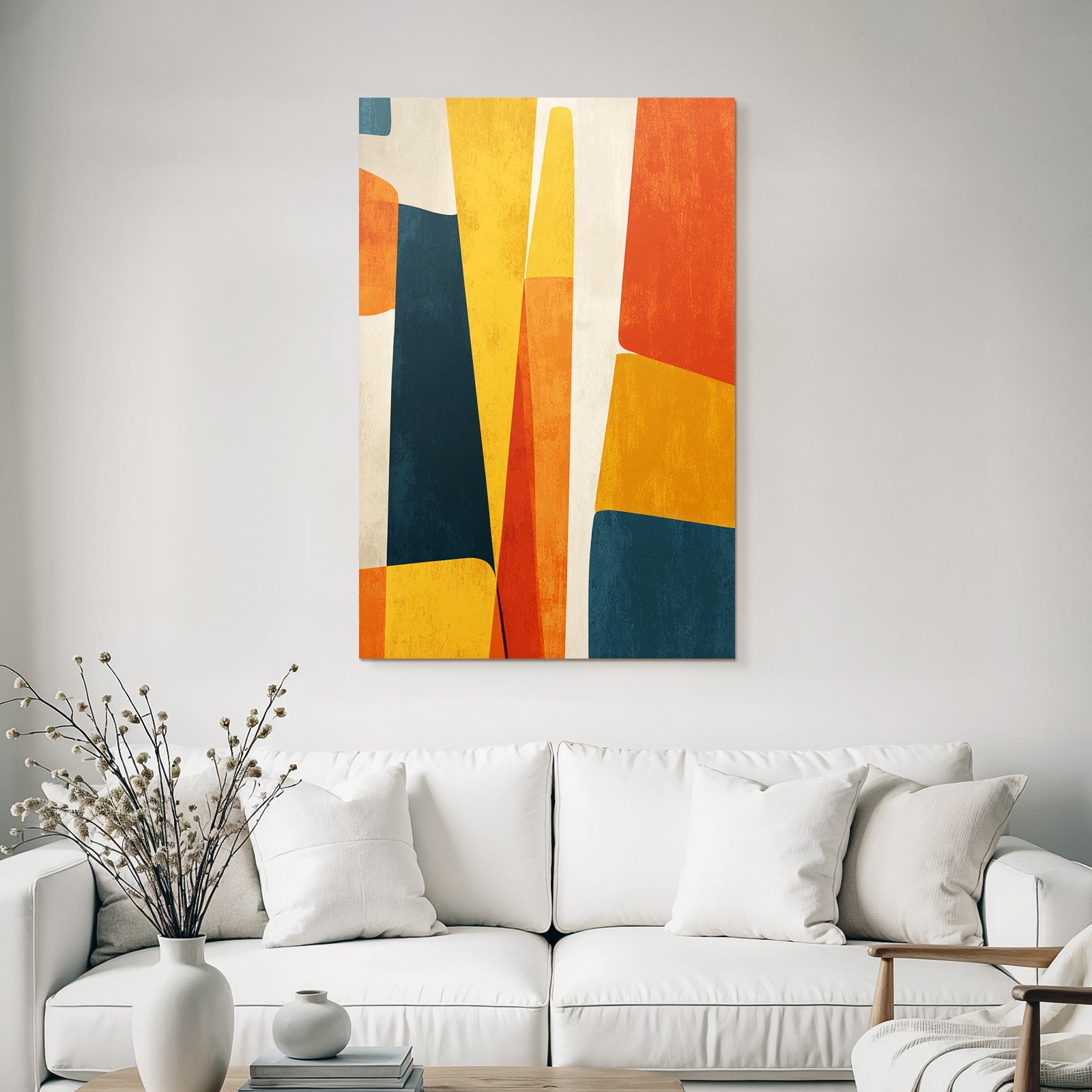 Geometrische Abstraktion Warme Farben