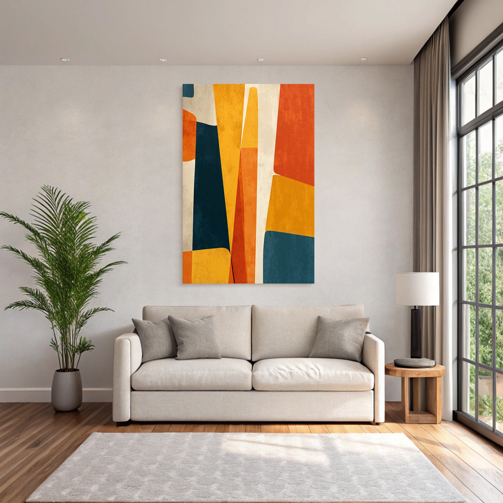 Geometrische Abstraktion Warme Farben