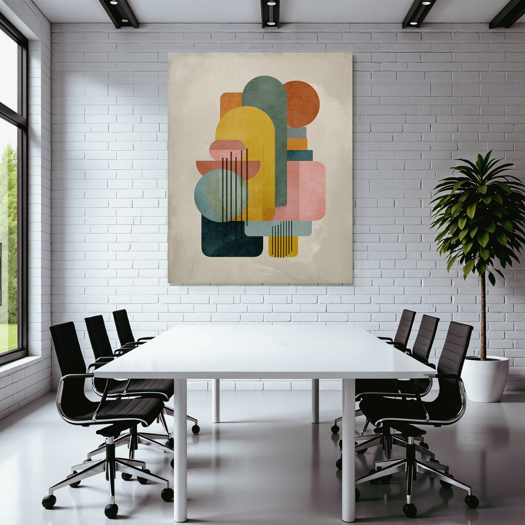 Geometrische Formen Abstrakte Illustration Farben Textured Hintergrund