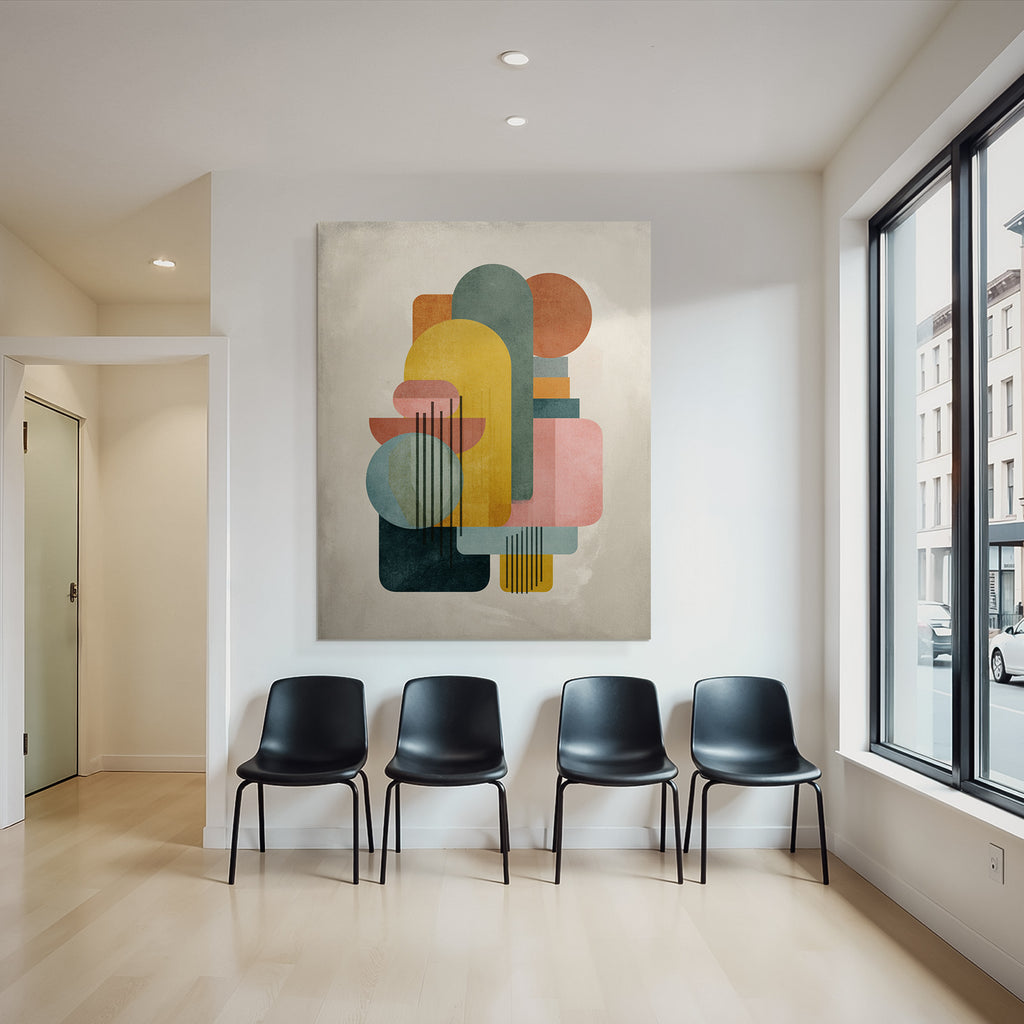 Geometrische Formen Abstrakte Illustration Farben Textured Hintergrund