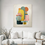 Geometrische Formen Abstrakte Illustration Farben Textured Hintergrund