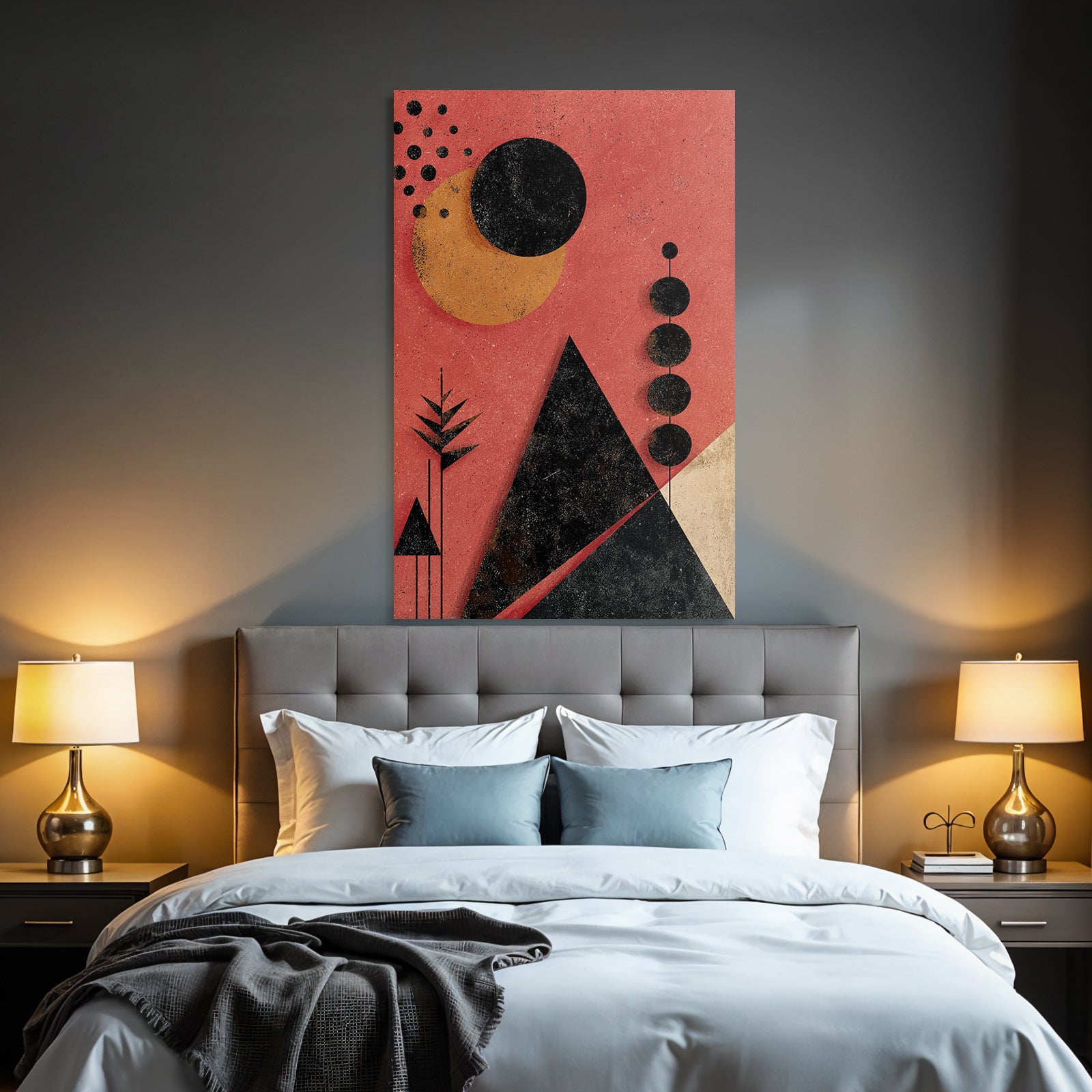 Geometrische Formen Orange Und Pink