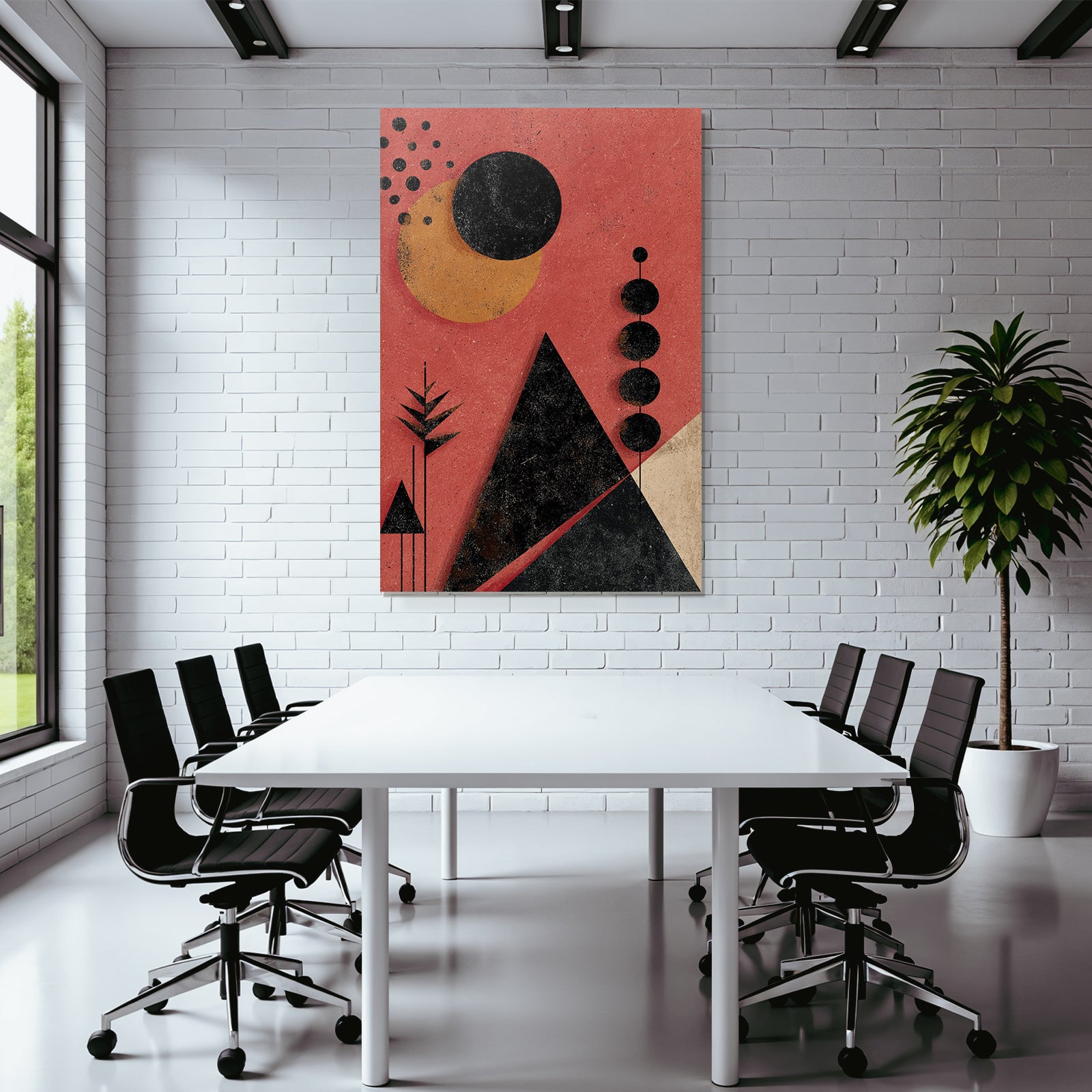 Geometrische Formen Orange Und Pink
