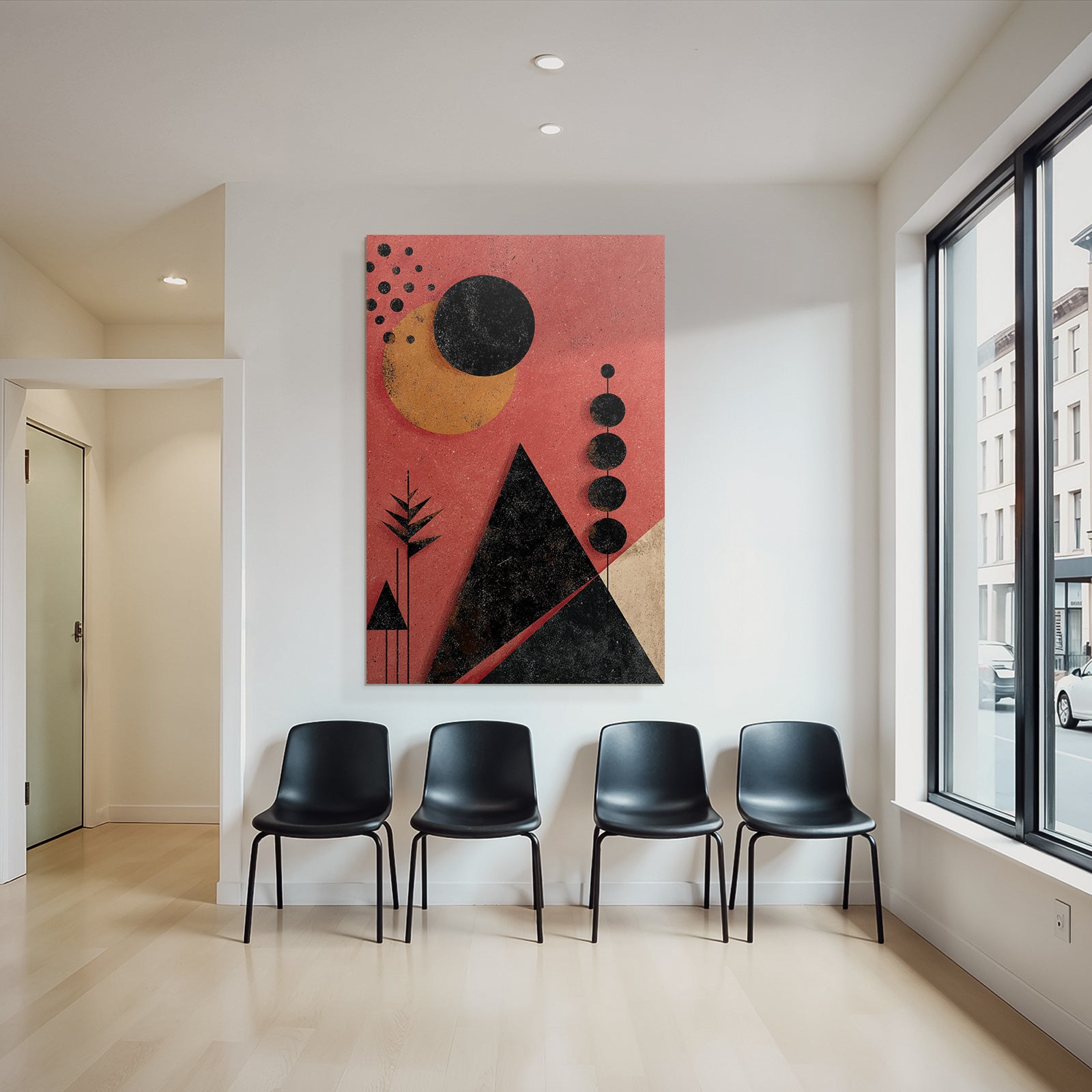 Geometrische Formen Orange Und Pink