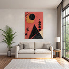 Geometrische Formen Orange Und Pink