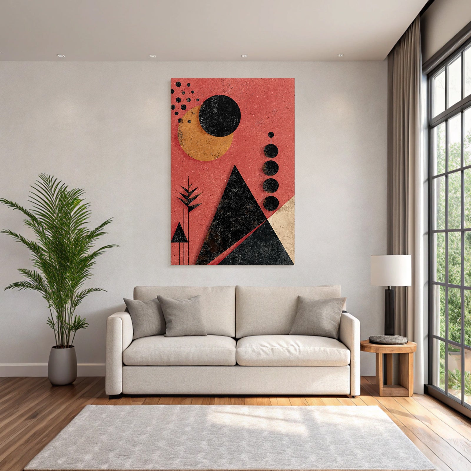 Geometrische Formen Orange Und Pink