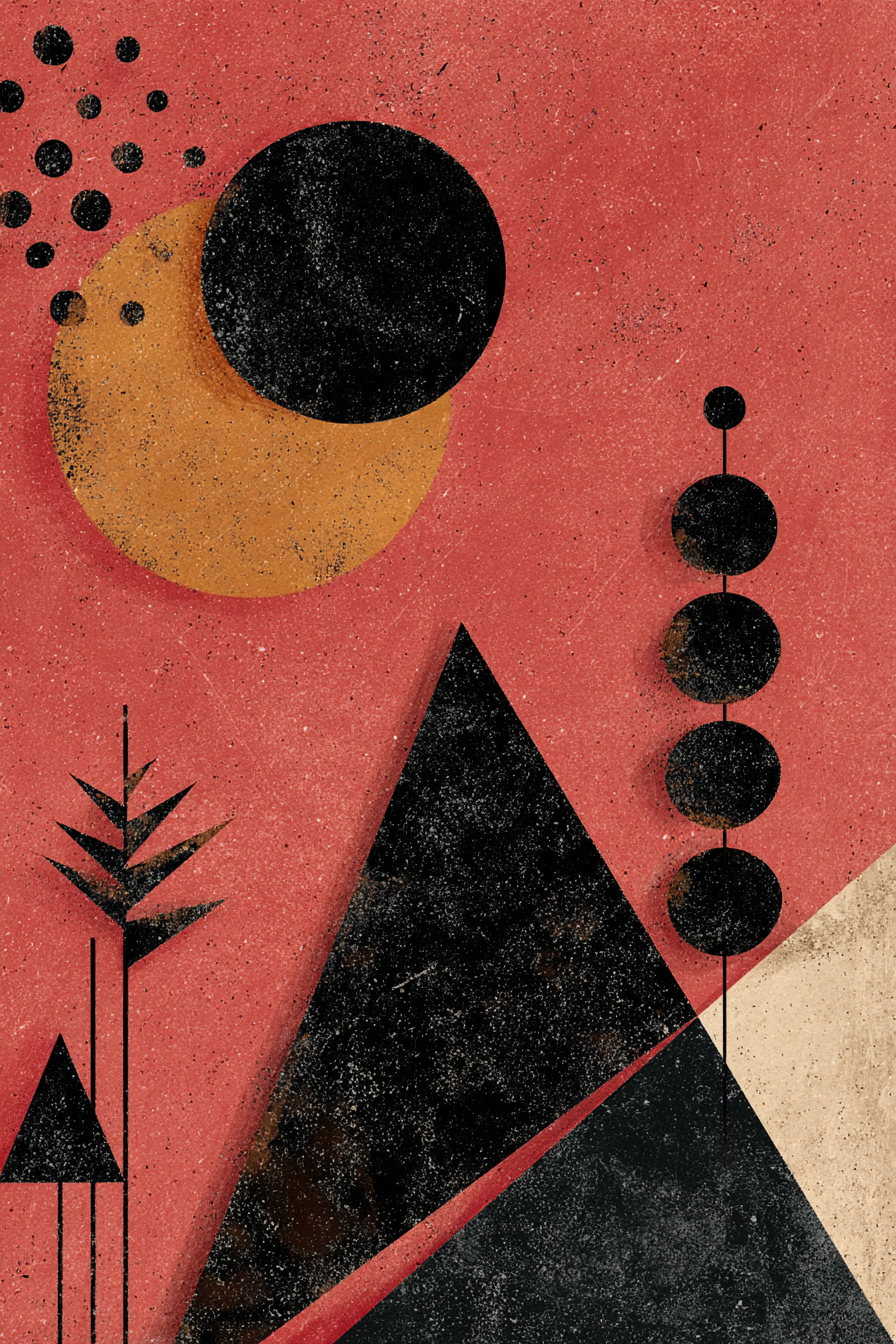 Geometrische Formen Orange Und Pink | Mid Century Modern | Einrichtungsstile