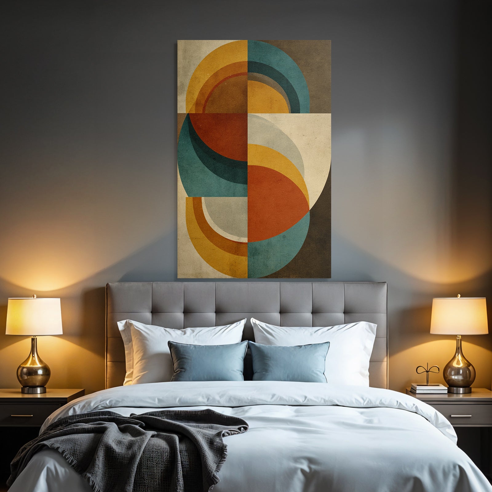 Geometrisches Abstraktes Kunstwerk Verschiedene Formen Und Farben