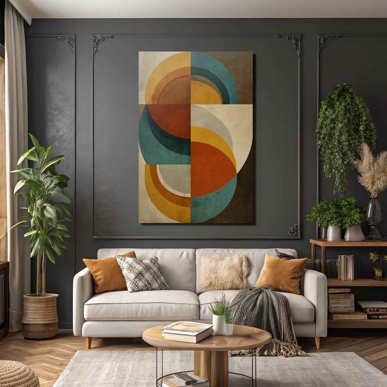 Geometrisches Abstraktes Kunstwerk Verschiedene Formen Und Farben