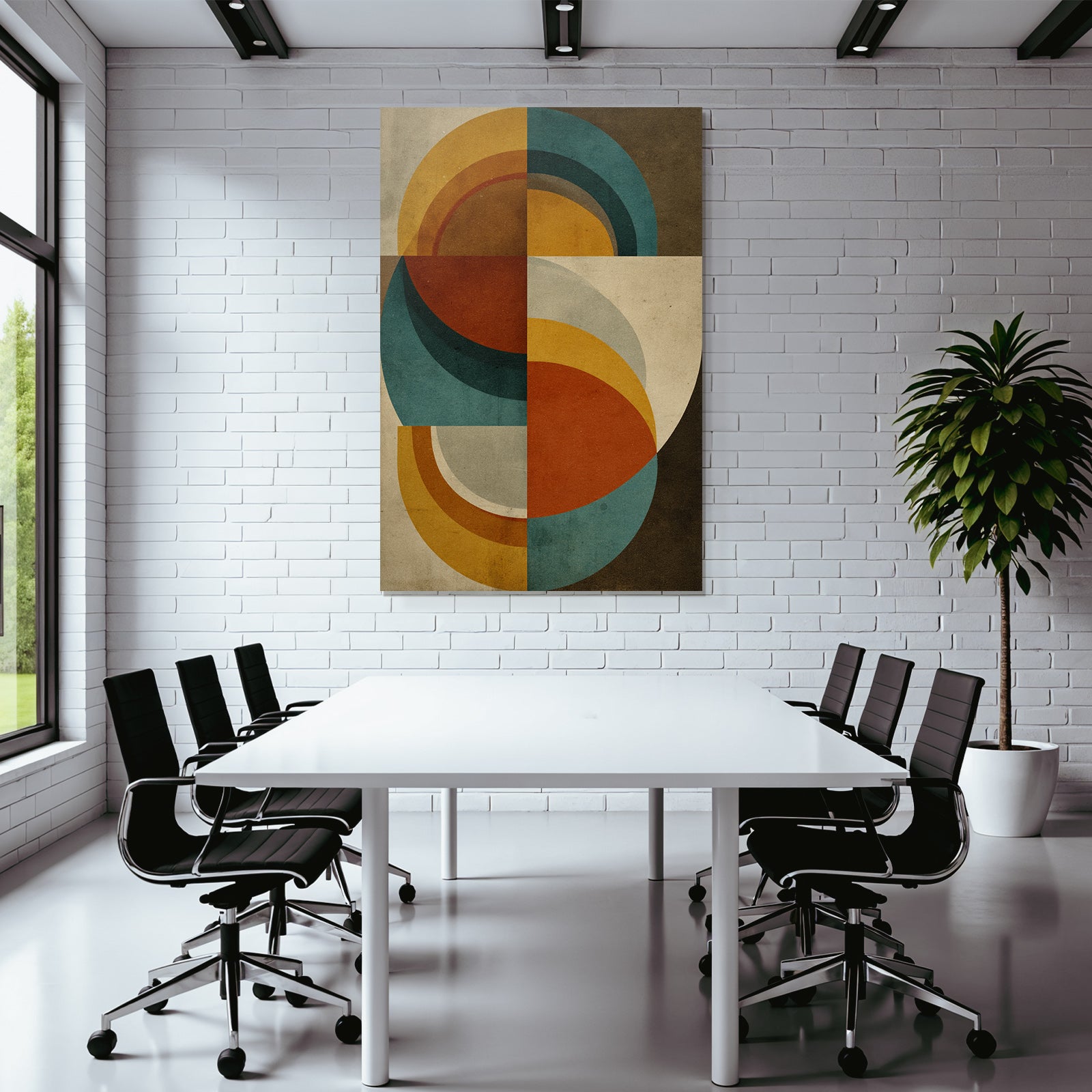 Geometrisches Abstraktes Kunstwerk Verschiedene Formen Und Farben