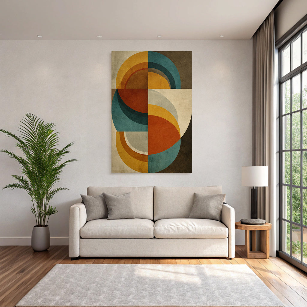 Geometrisches Abstraktes Kunstwerk Verschiedene Formen Und Farben