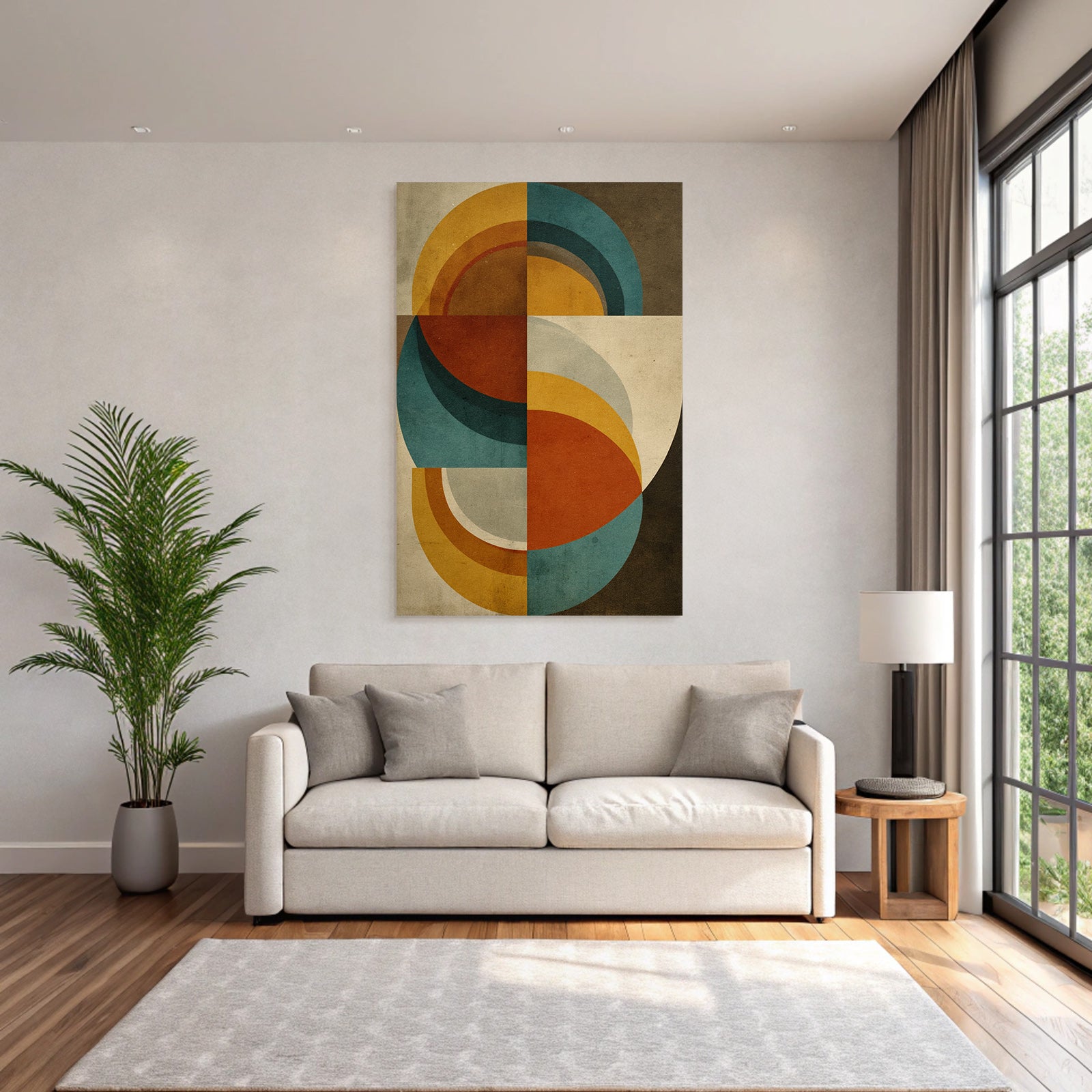 Geometrisches Abstraktes Kunstwerk Verschiedene Formen Und Farben