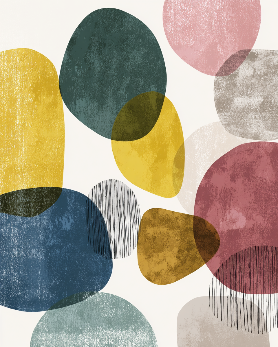 Moderne Abstrakte Gestaltung Farben Frohes Design | Mid Century Modern | Einrichtungsstile