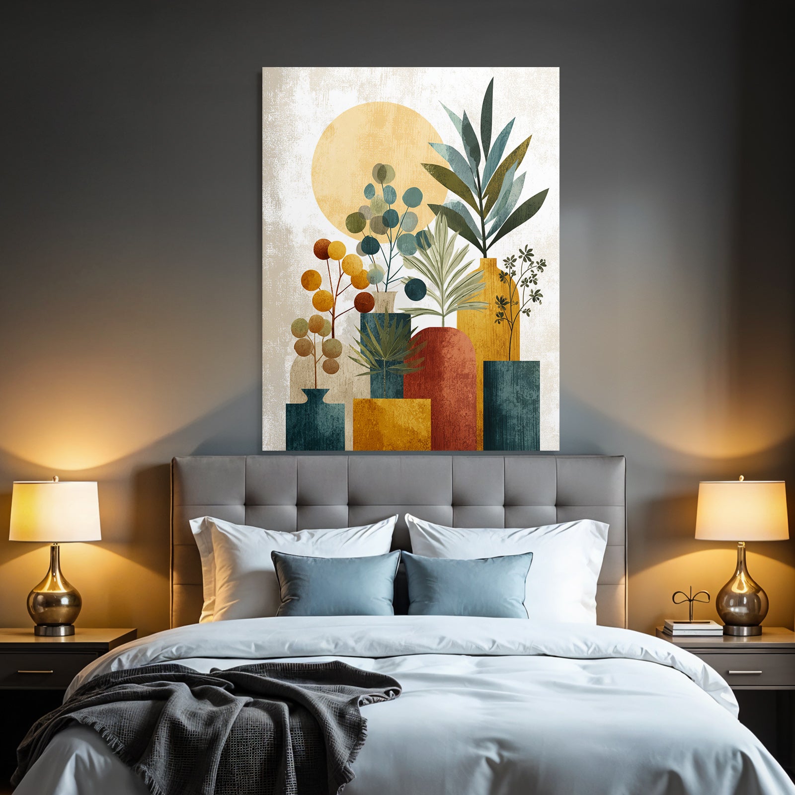 Vaasen Mit Pflanzen Illustration