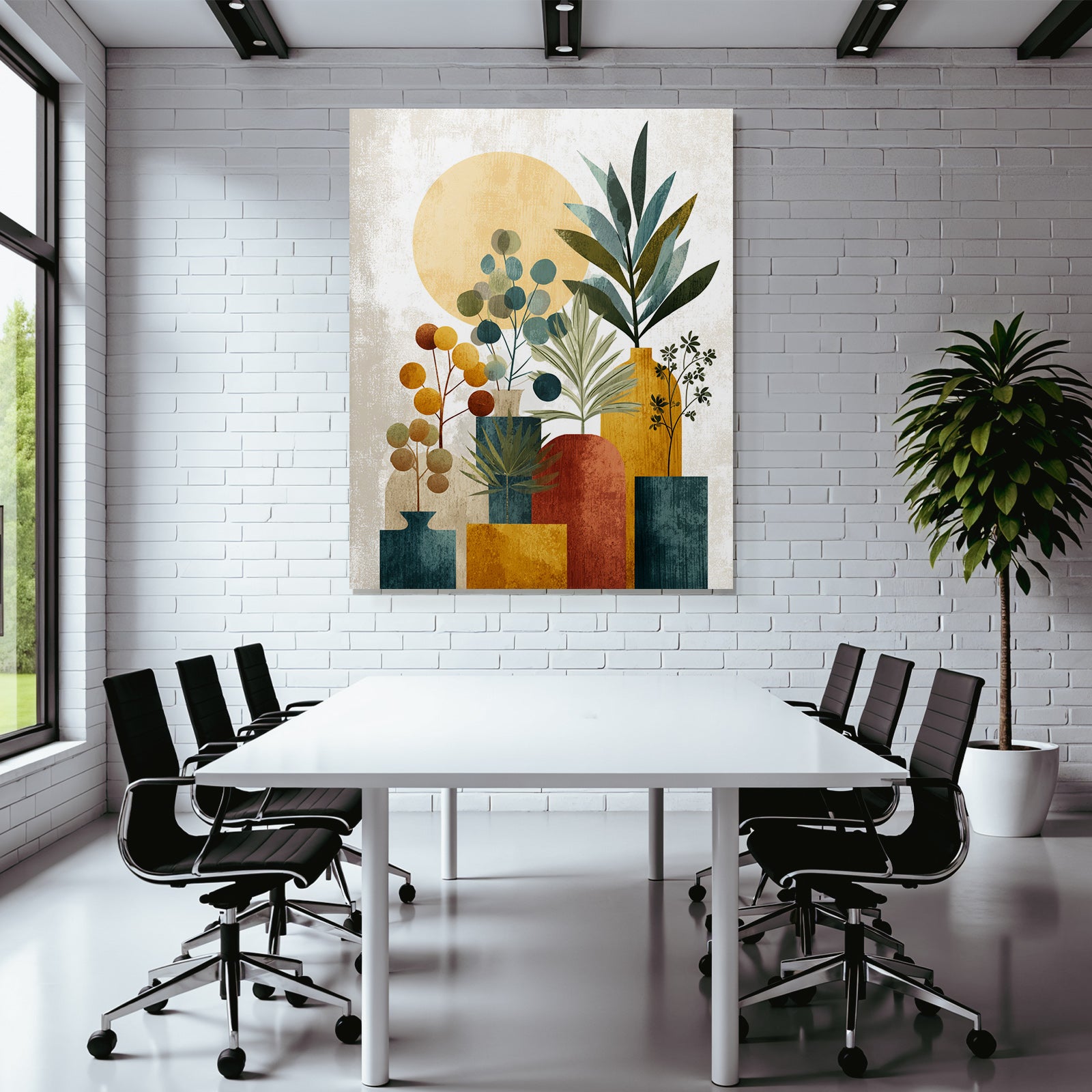 Vaasen Mit Pflanzen Illustration