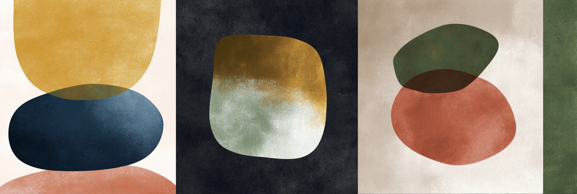 Abstractkunst Organischeformen Farben | Mid Century Modern | Einrichtungsstile