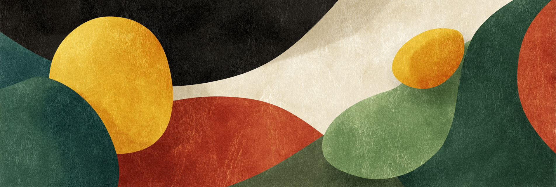 Abstrakte Farbenfrohe Formen Und Texturen | Mid Century Modern | Einrichtungsstile