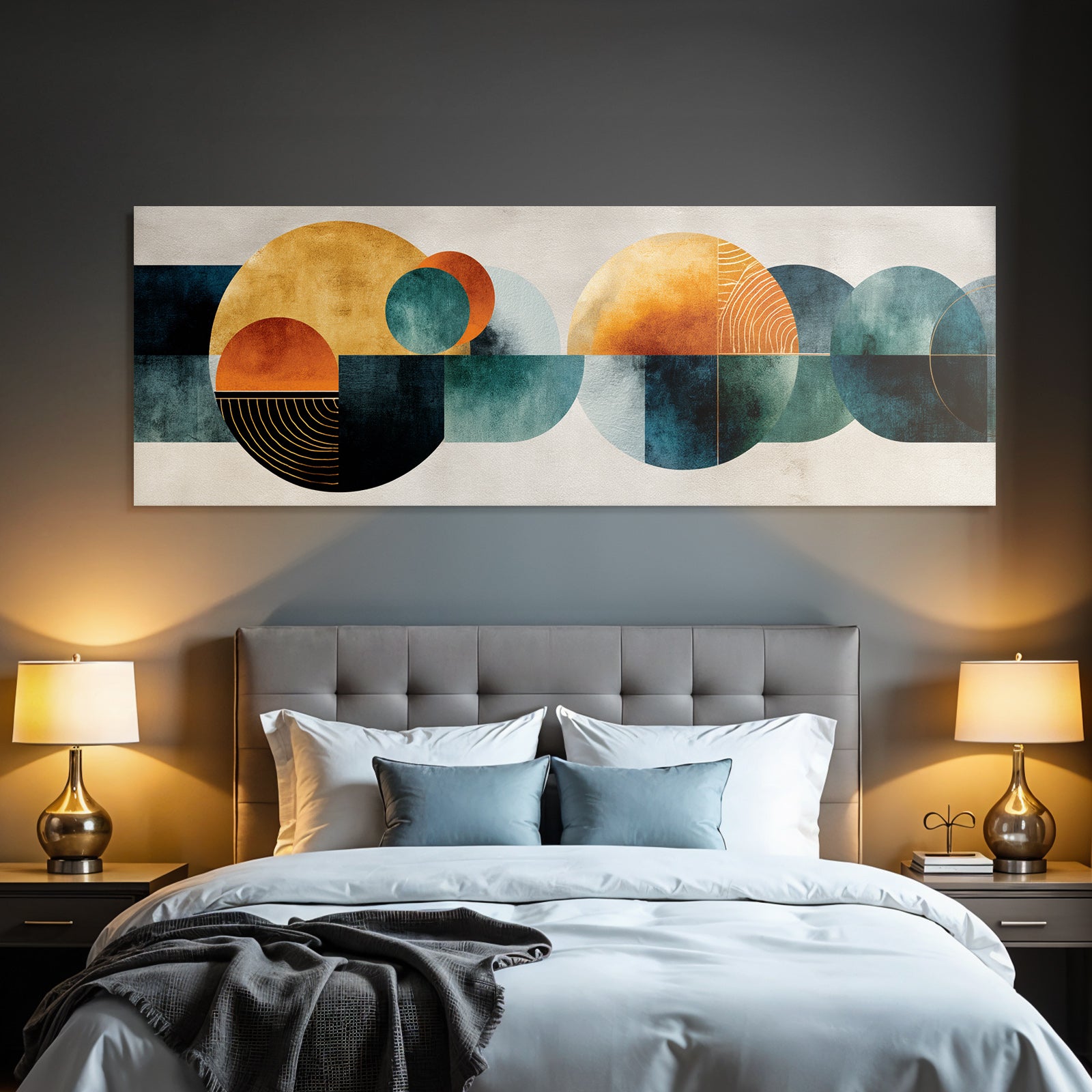 Abstrakte Geometrische Formen Kreise Und Bogen Erdige Farben Texturen