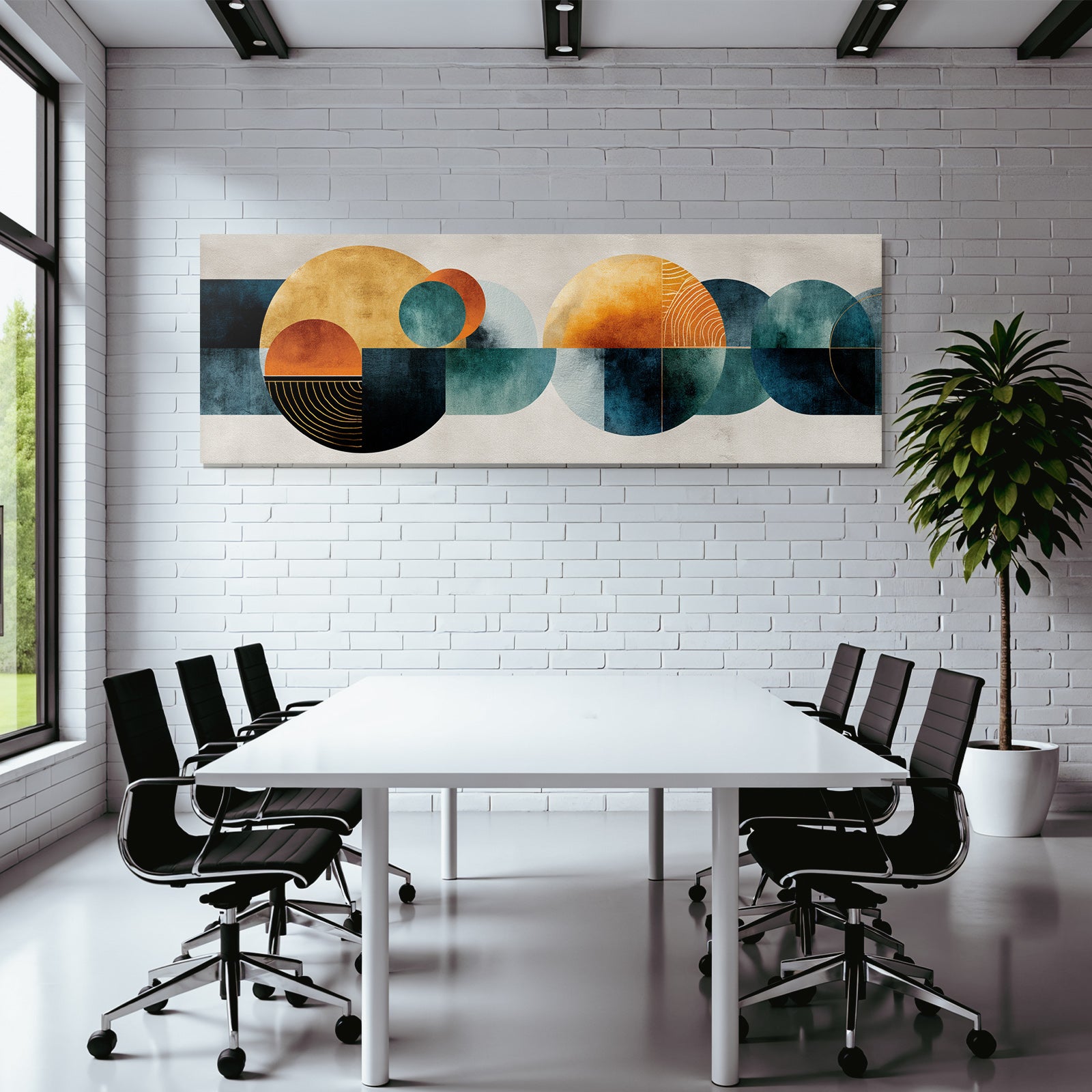 Abstrakte Geometrische Formen Kreise Und Bogen Erdige Farben Texturen
